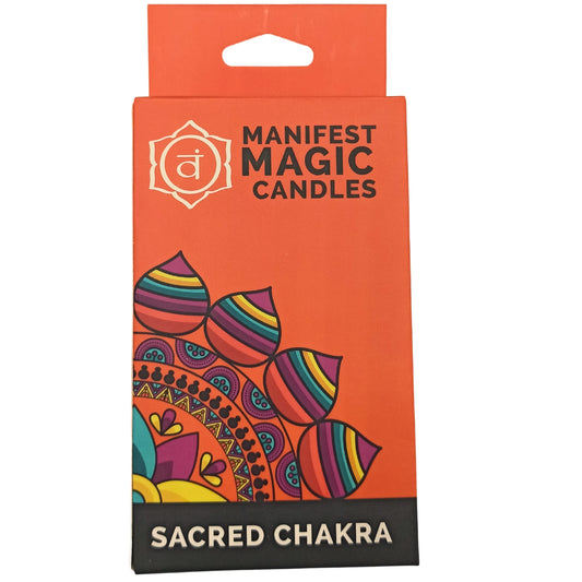 Bougies magiques Manifest (paquet de 12) - Orange - Chakra Sacré